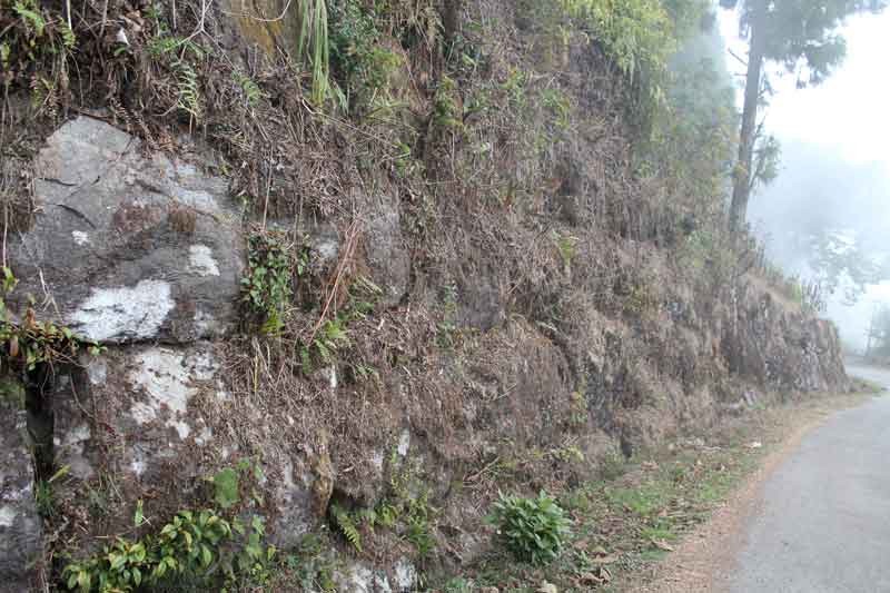 Wall constructed by German prisoners of war